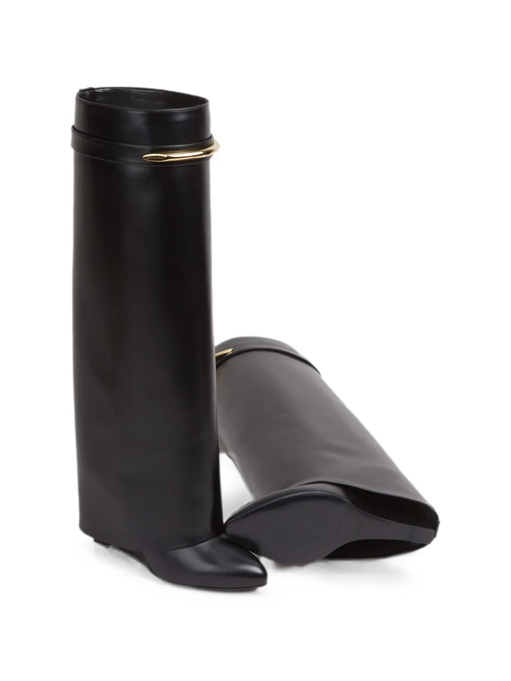 Givenchy Shark Lock calf leather boots Zwart
