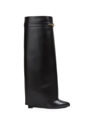 Givenchy Shark Lock 100mm レザーブーツ | ブラック | FARFETCH JP