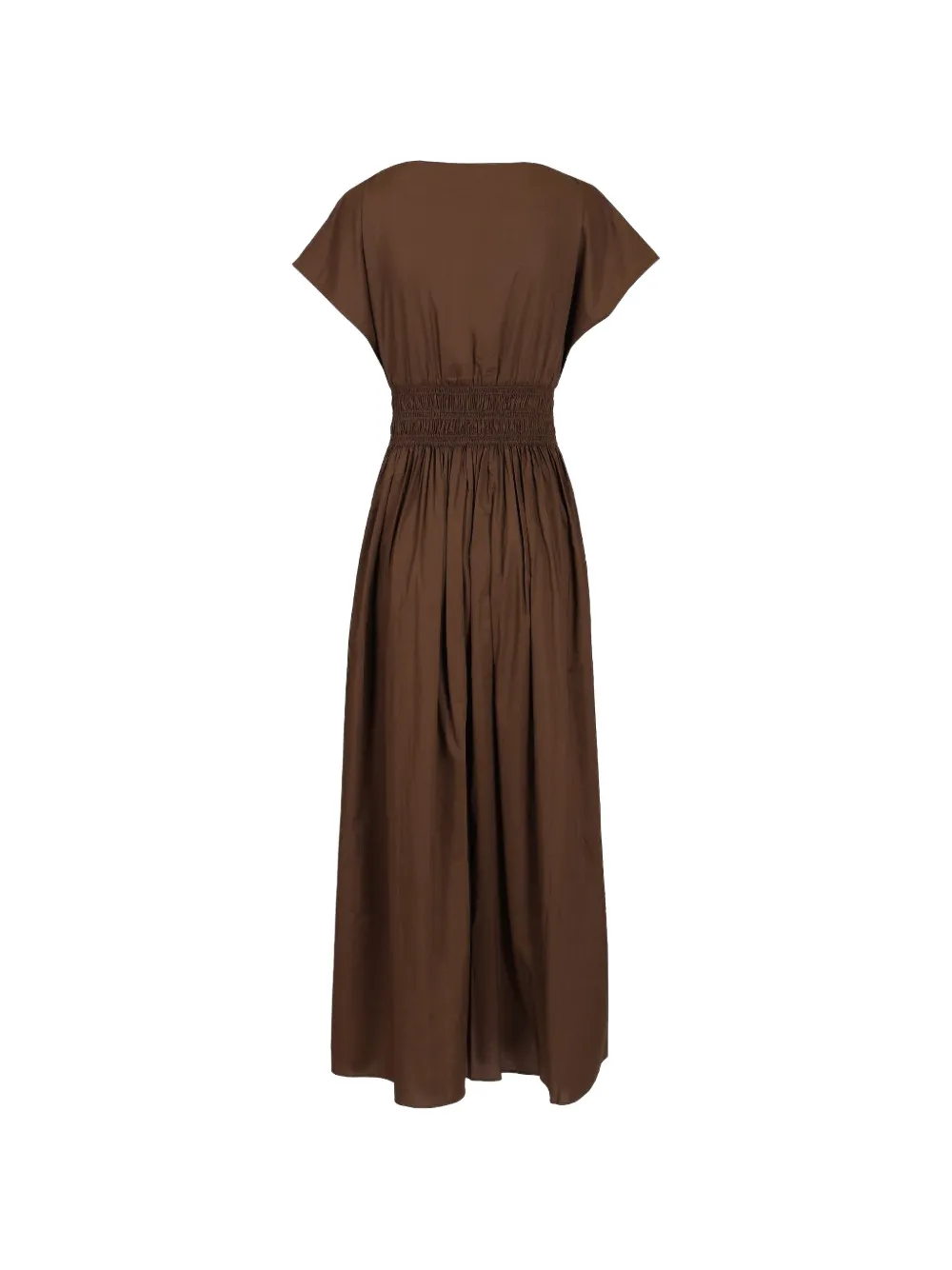 Matteau Midi-jurk met gesmockte taille Bruin