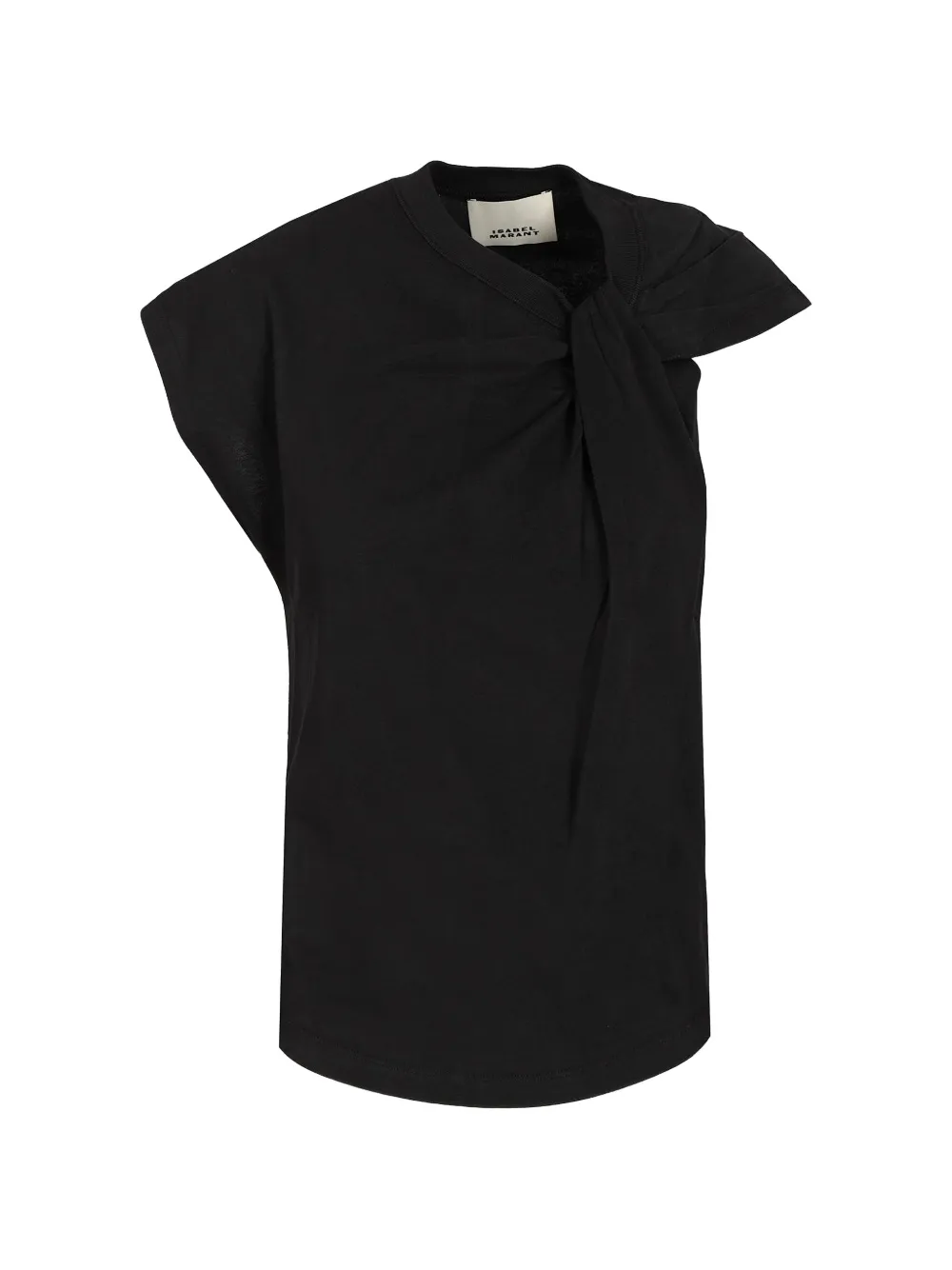 ISABEL MARANT Nayda twist-detail T-shirt - Nero
