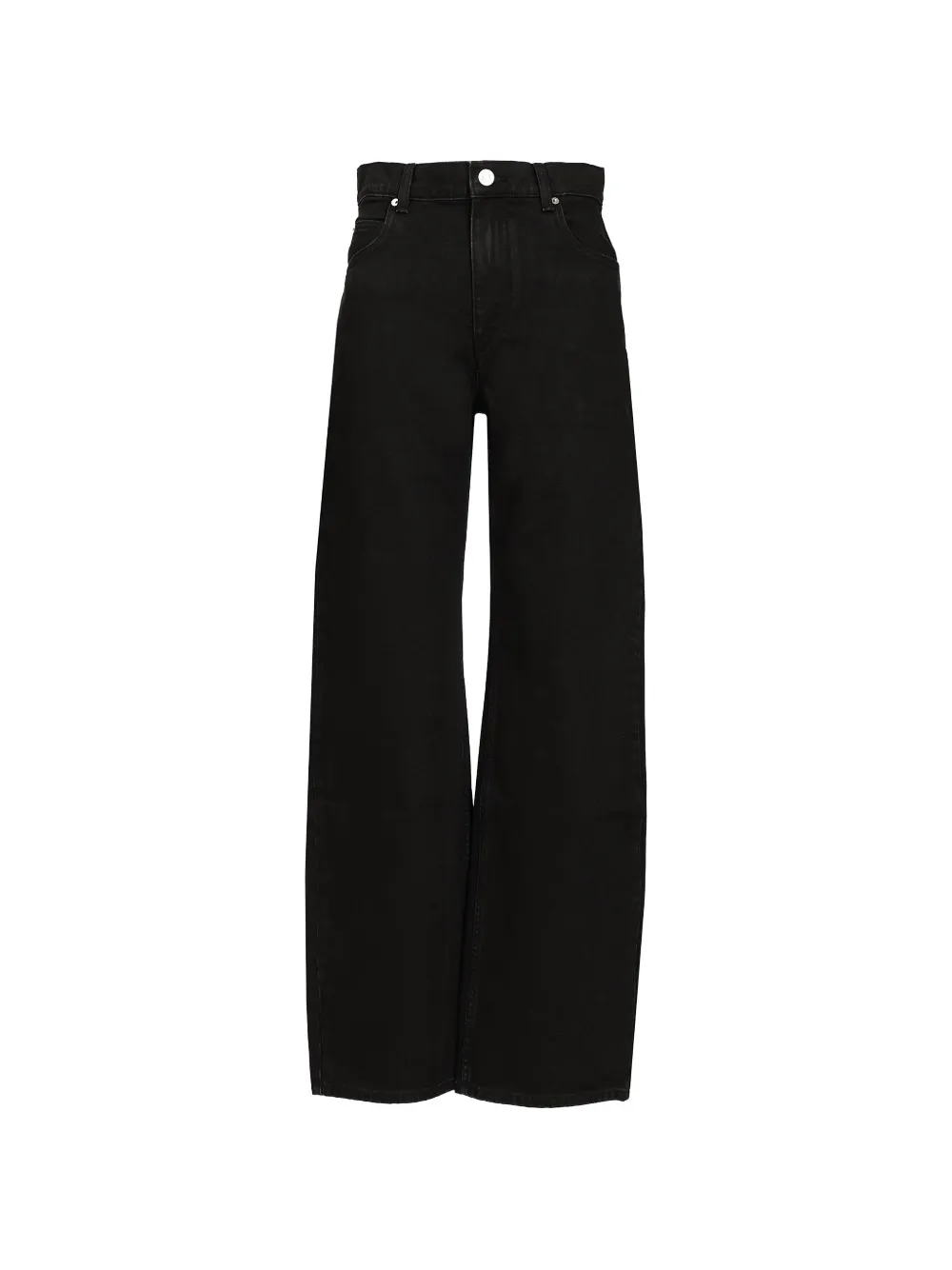 ISABEL MARANT logo-patch wide-leg jeans - Schwarz