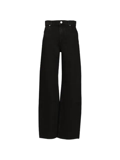 ISABEL MARANT logo-patch wide-leg jeans