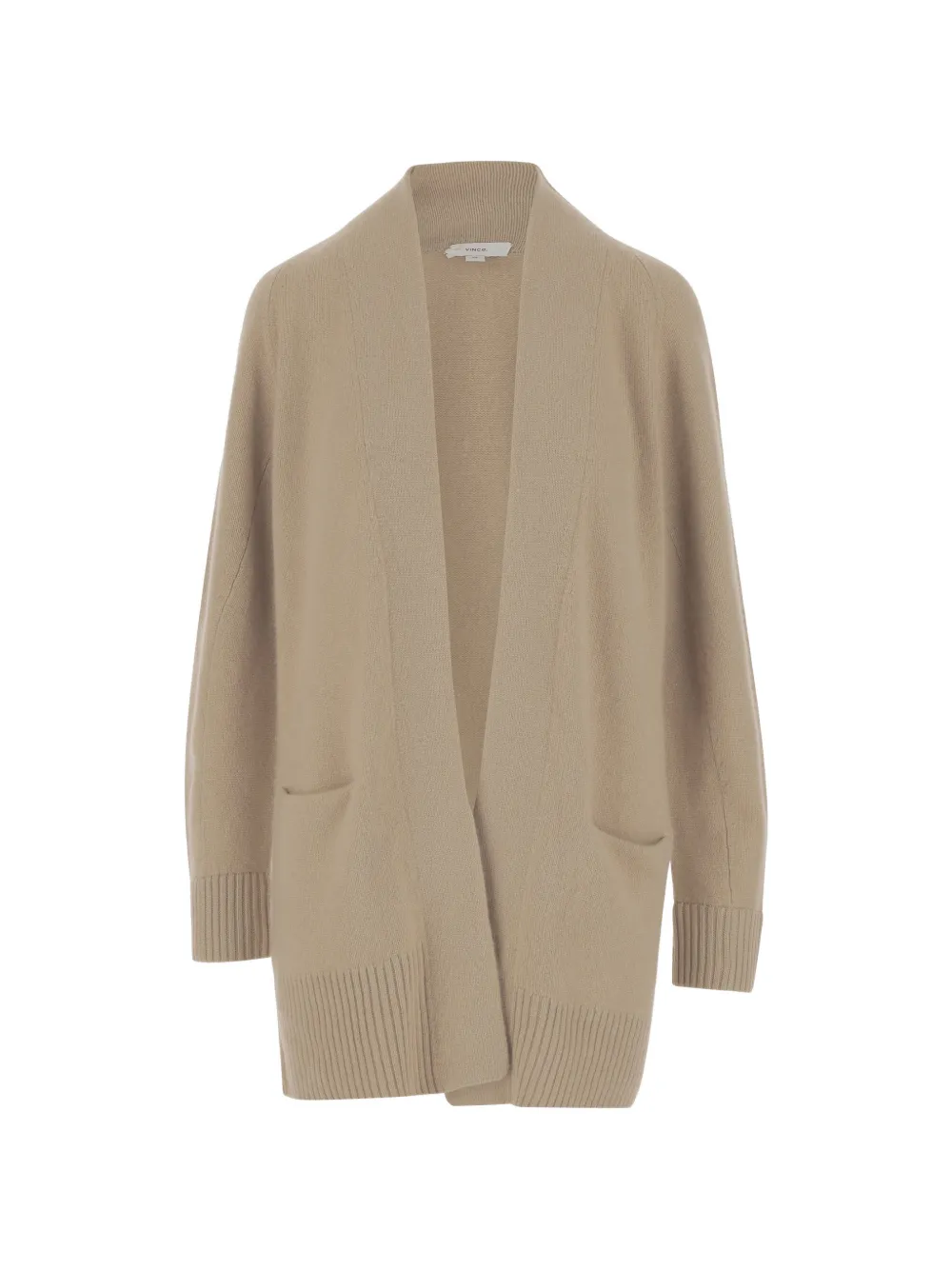 Vince ribbed-trim cashmere cardigan - Toni neutri
