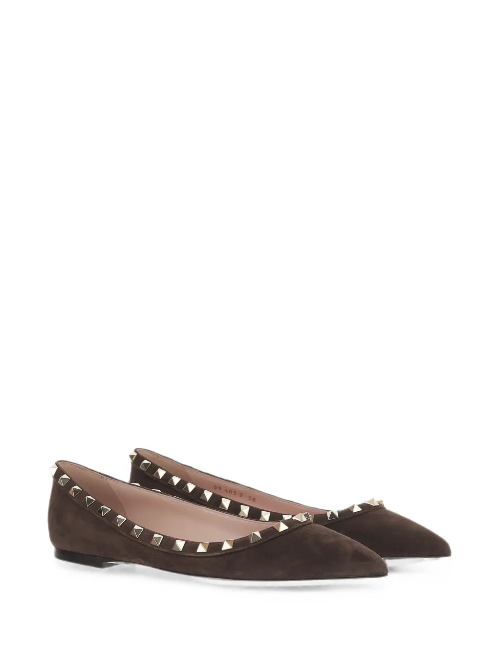 Valentino Garavani Rockstud pointed-toe ballet flats Bruin