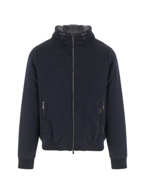 Moorer hooded zip-up jacket