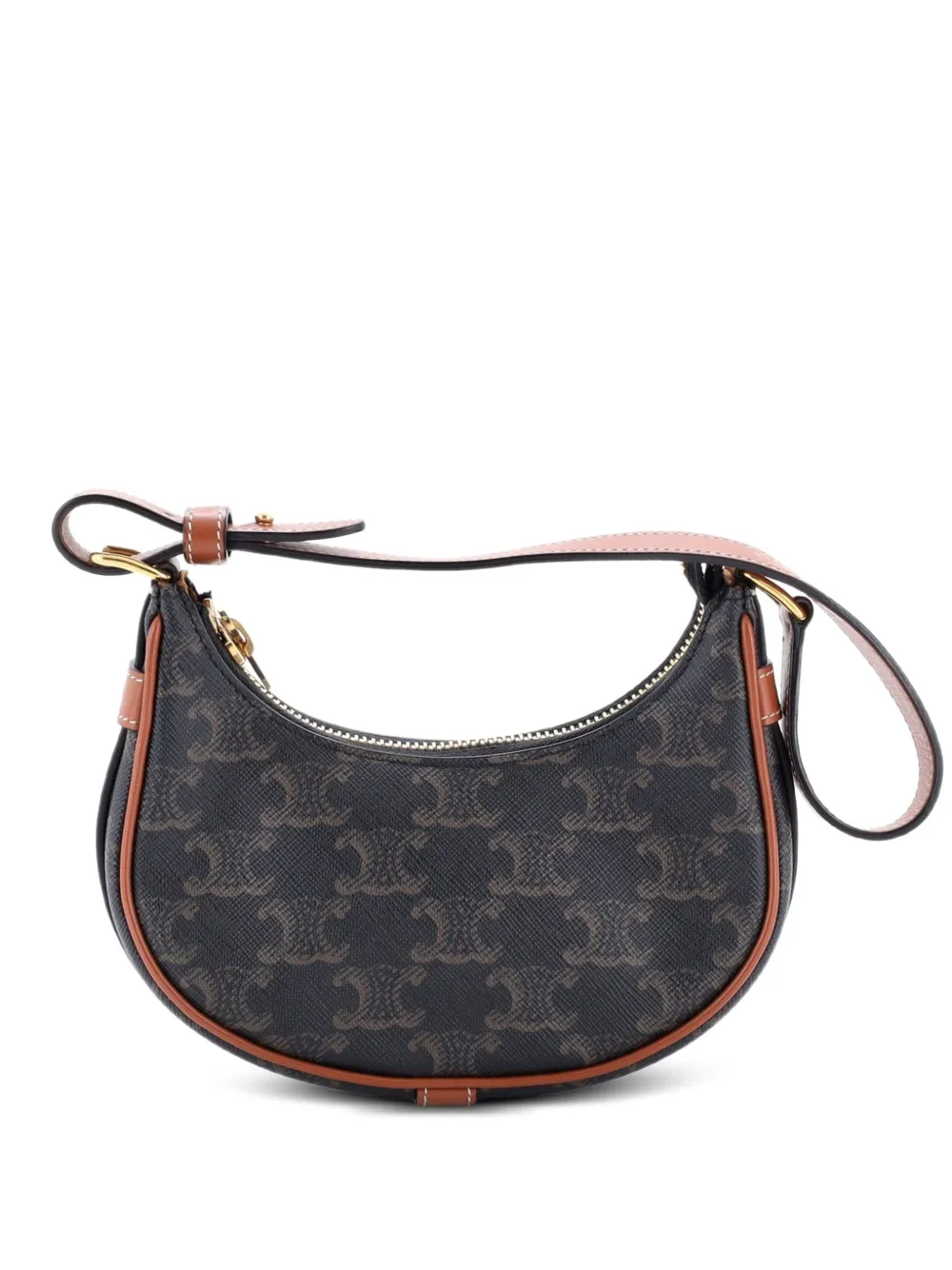Celine Pre-Owned Borsa a spalla Ava mini in tela cerata Triomphe - Marrone
