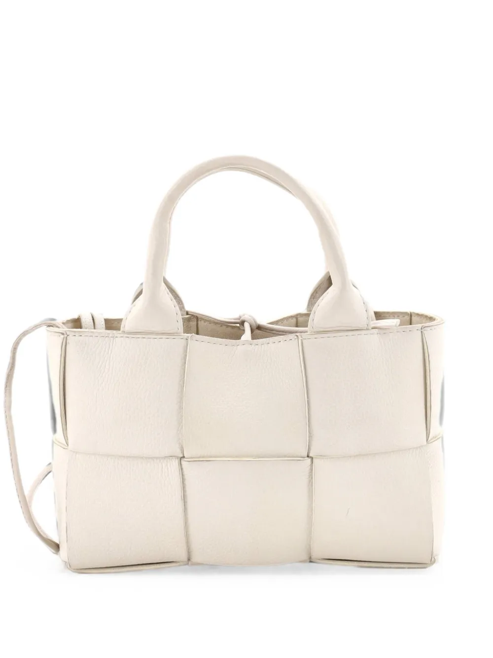 Bottega Veneta Pre-Owned Borsa tote Arco Maxi Candy in pelle con design Intrecciato - Bianco