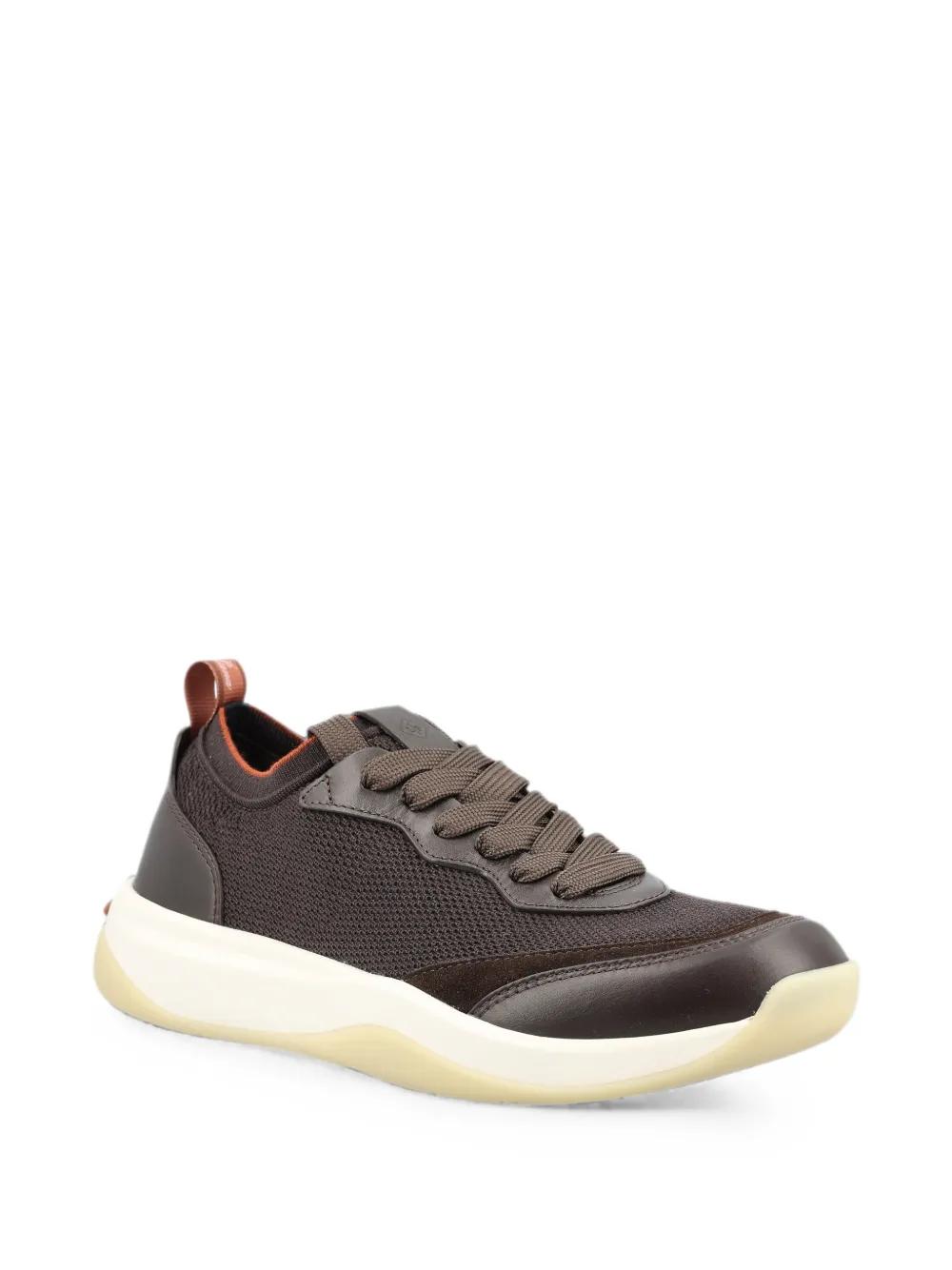 Loro Piana 410 LP Walk mesh sneakers met vlakken Bruin