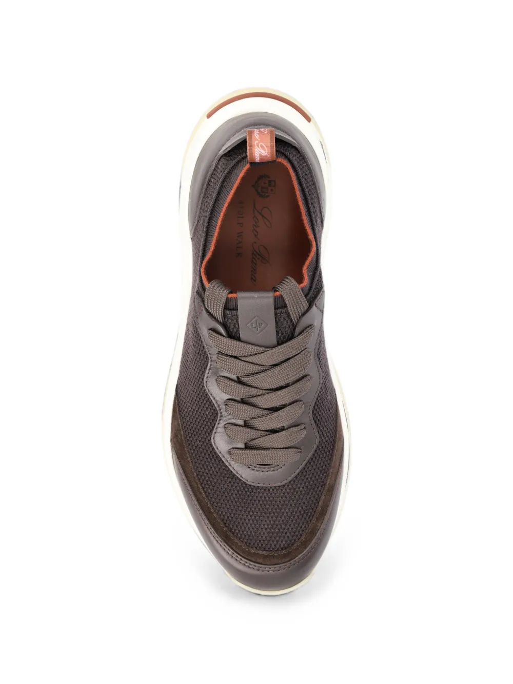 Loro Piana 410 LP Walk mesh sneakers met vlakken Bruin