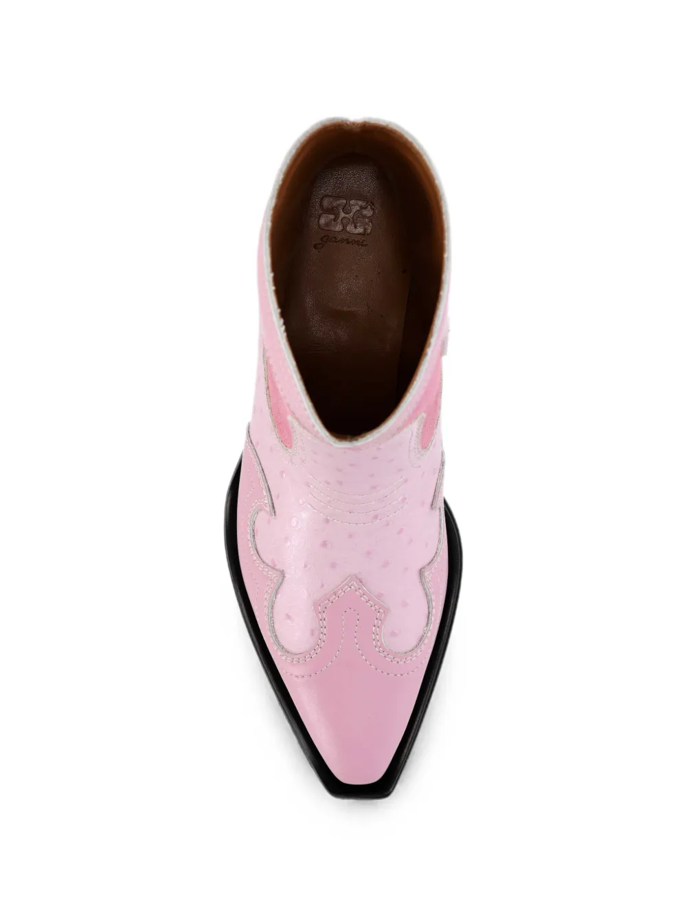 GANNI panelled Western ankle boots Roze