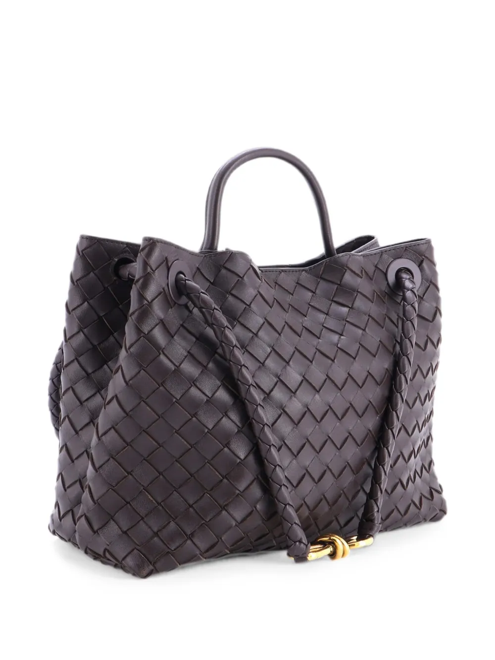 Bottega Veneta Pre-Owned Borsa a tracolla Andiamo media in nappa con design Intrecciato - Marrone
