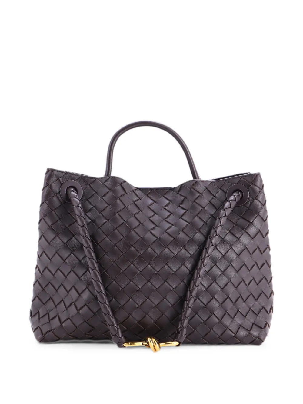 Bottega Veneta Pre-Owned Borsa a tracolla Andiamo media in nappa con design Intrecciato - Marrone