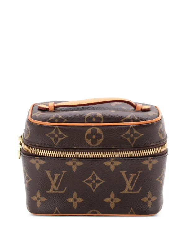 Louis Vuitton Pre-owned Nice Vanity Case Monogram Canvas Nano Pouch in Brown
