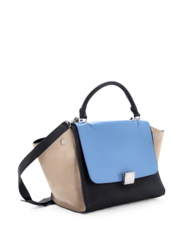 Celine Pre-Owned トリコロール トラペーズ レザー スモール