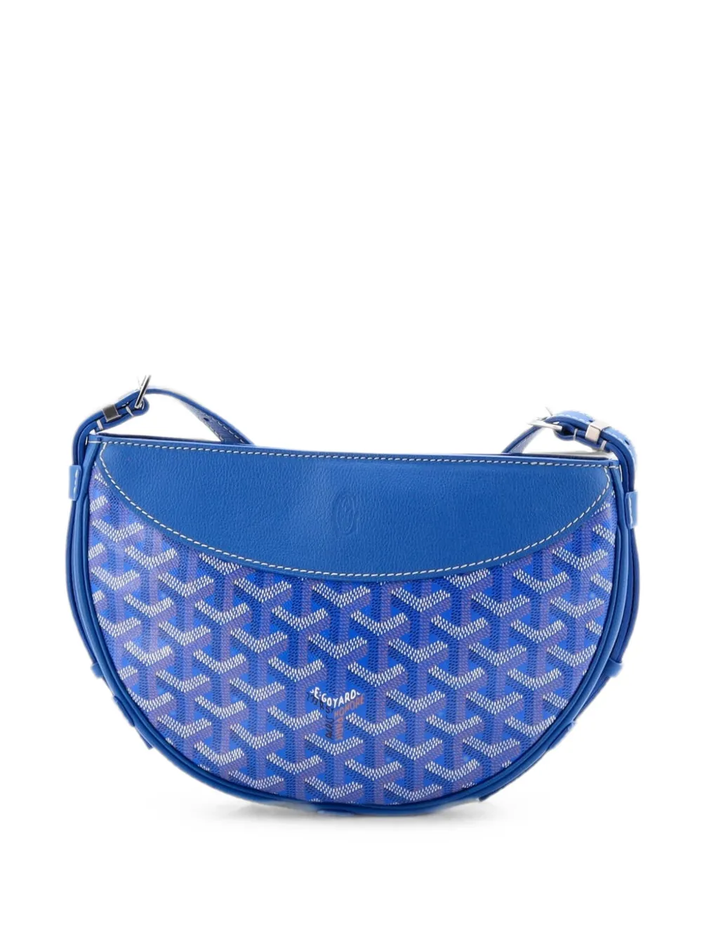 Goyard Pre-Owned Borsa a spalla Hirondelle in tela cerata e pelle - Blu