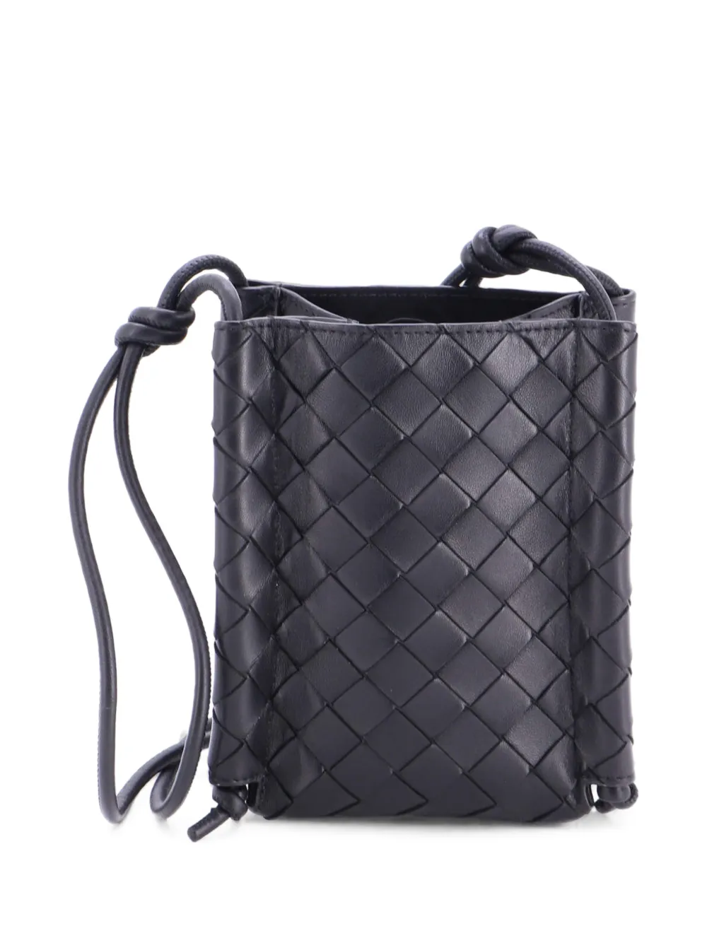 Bottega Veneta Pre-Owned The Knot Bag Intrecciato Nappa Mini crossbody bag - Black