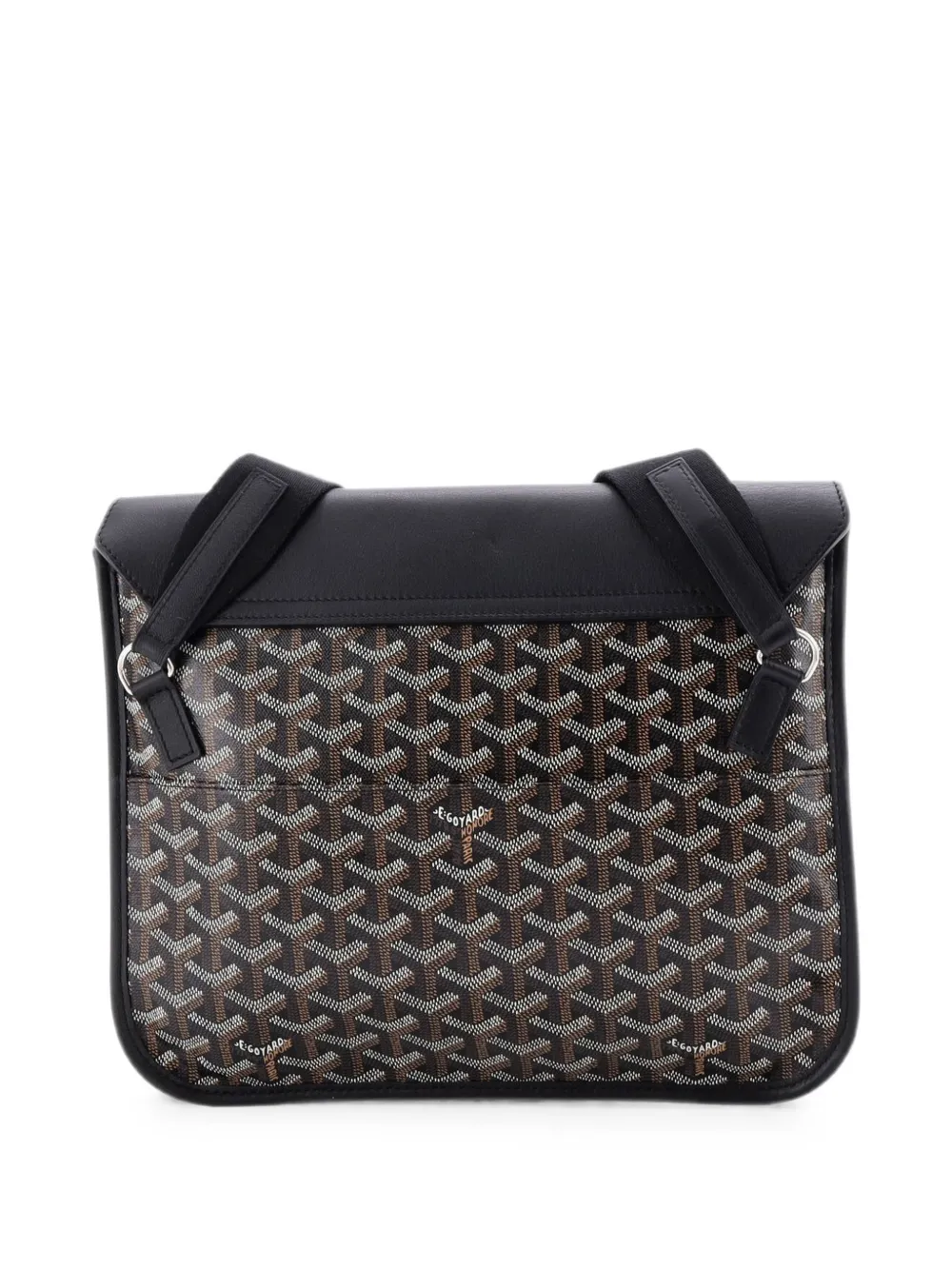 Goyard Pre-Owned Borsa a tracolla Coursier in tela cerata e pelle - Nero