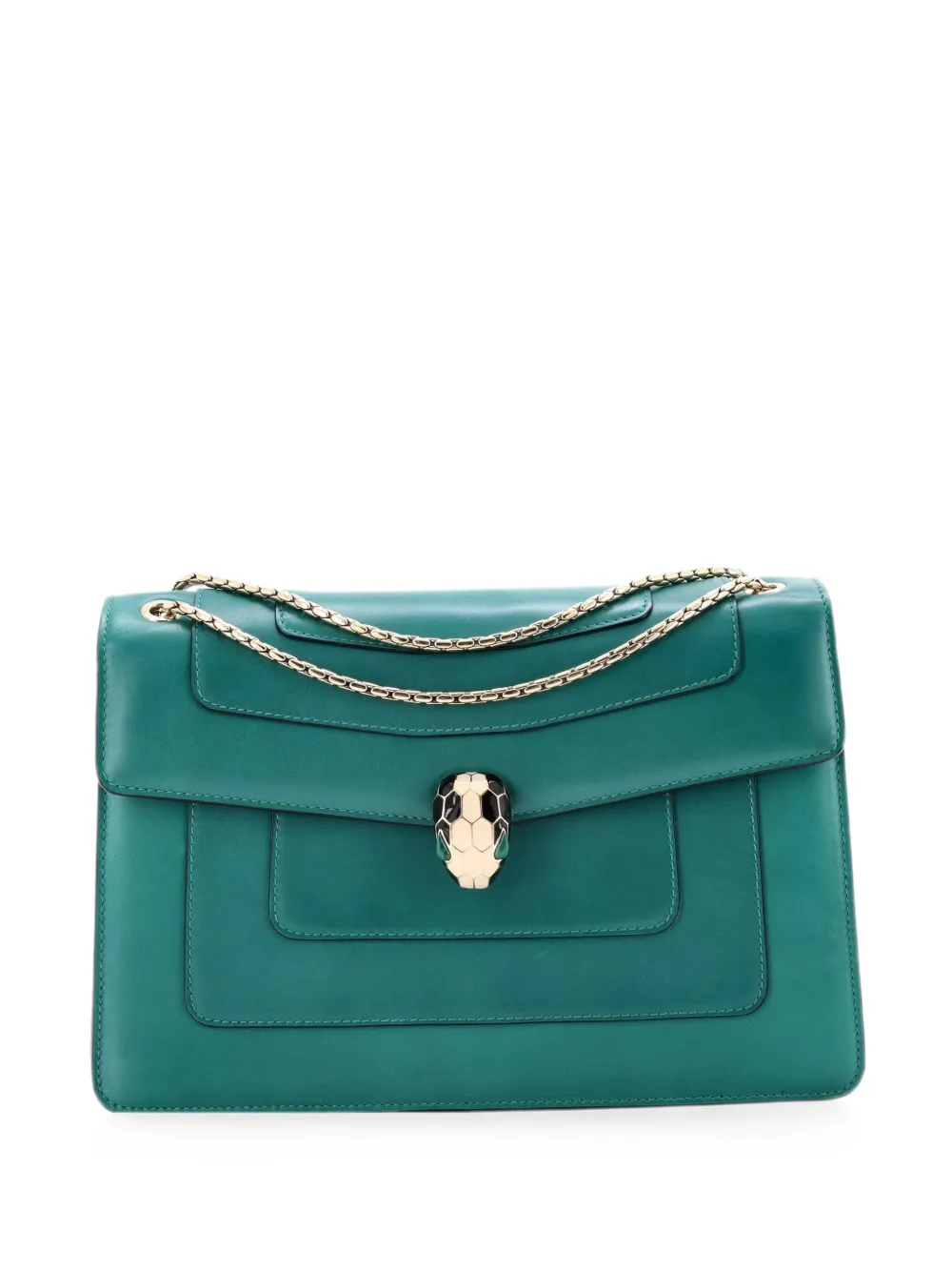 Bvlgari Pre-Owned Mittelgroße Serpenti Forever Square Schultertasche - Grün