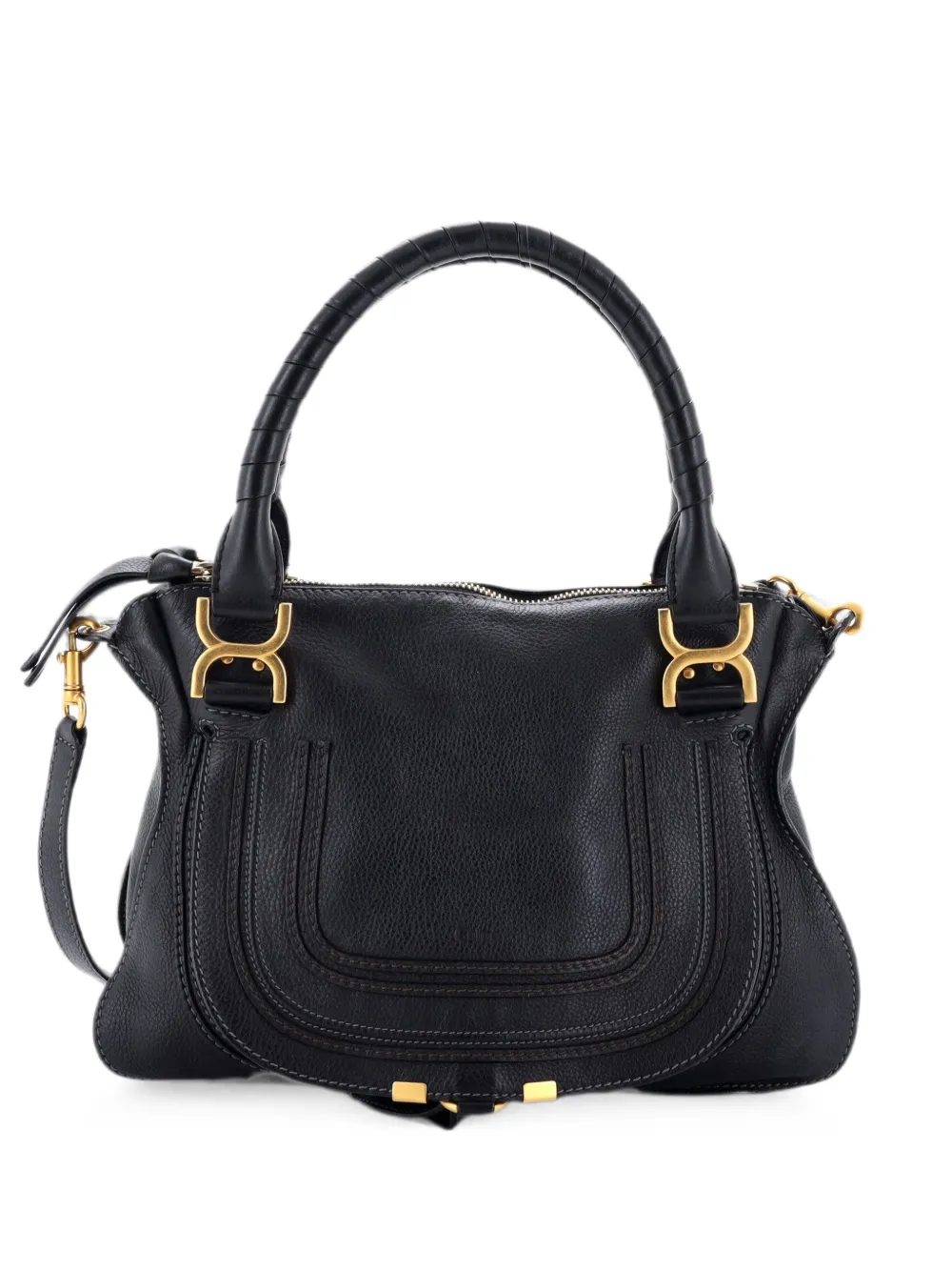 Chloé Pre-Owned Borsa a tracolla Marcie media in pelle - Nero
