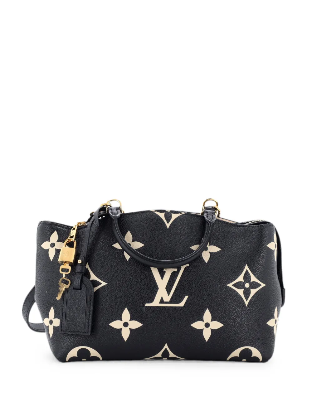 Louis Vuitton Pre-Owned Borsa a mano Petit Palais Monogram Giant in pelle Empreinte bicolore - Nero