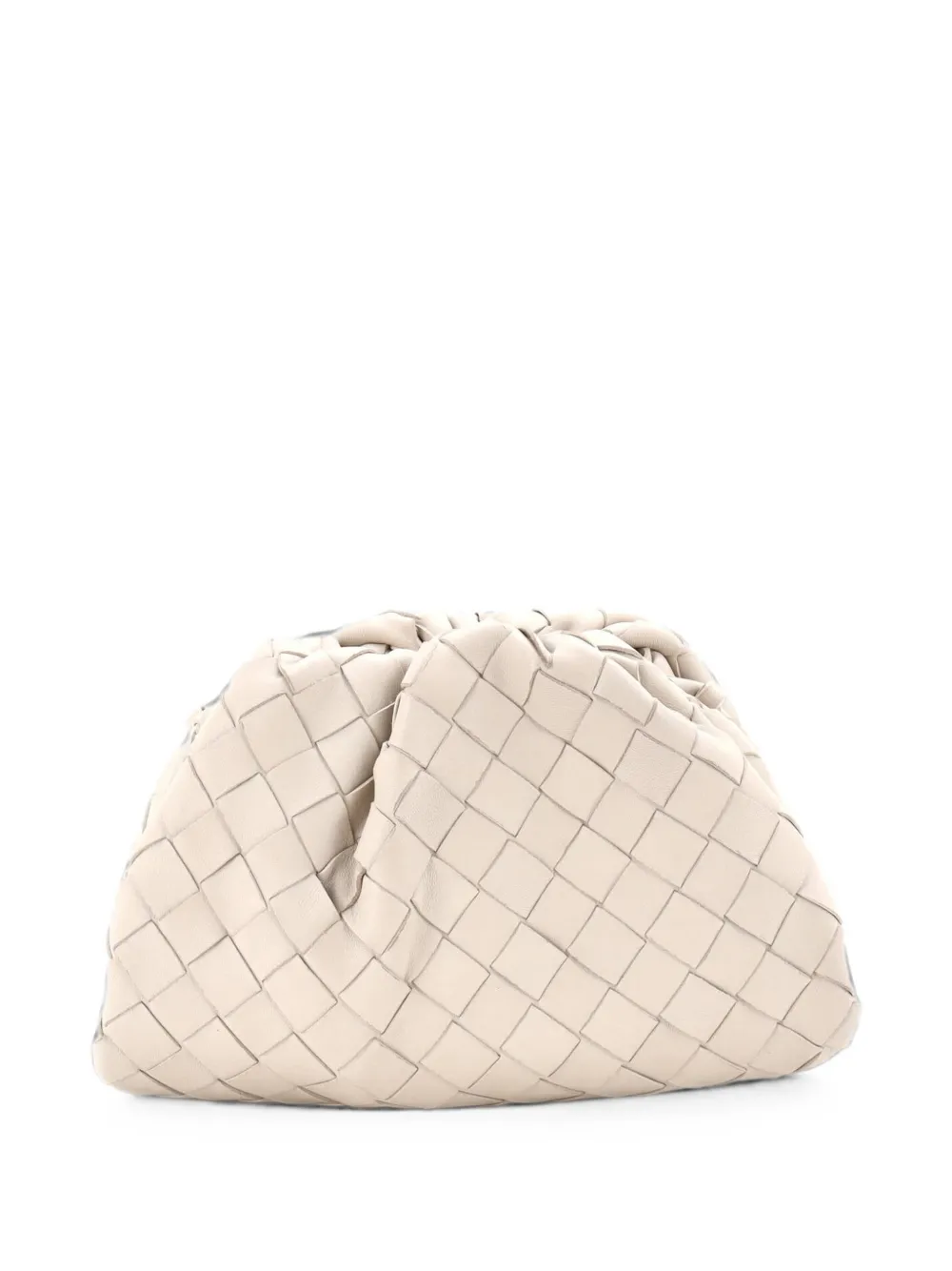Bottega Veneta Pre-Owned Borsa a tracolla The Pouch mini in nappa con design Intrecciato - Toni neutri