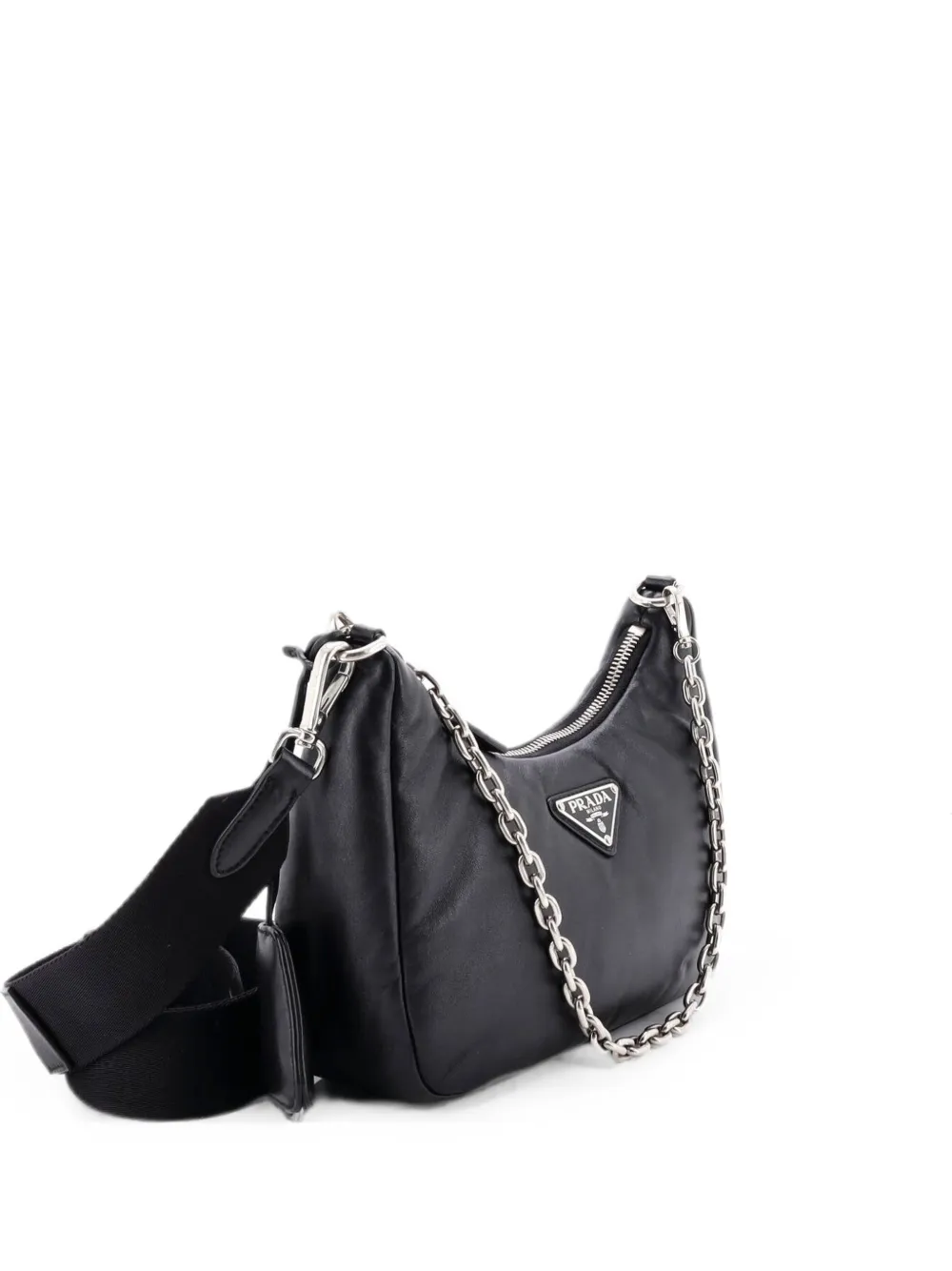Prada Pre-Owned Borsa a spalla Re-Edition 2005 piccola in nappa - Nero