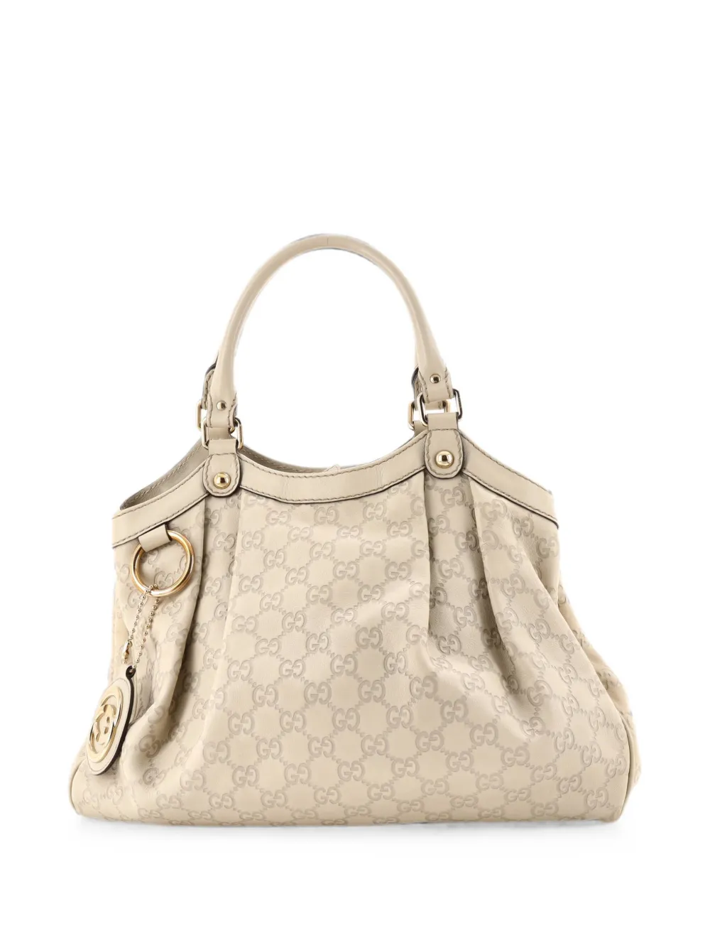 Gucci Pre-Owned Borsa tote Sukey media in pelle Guccissima - Toni neutri