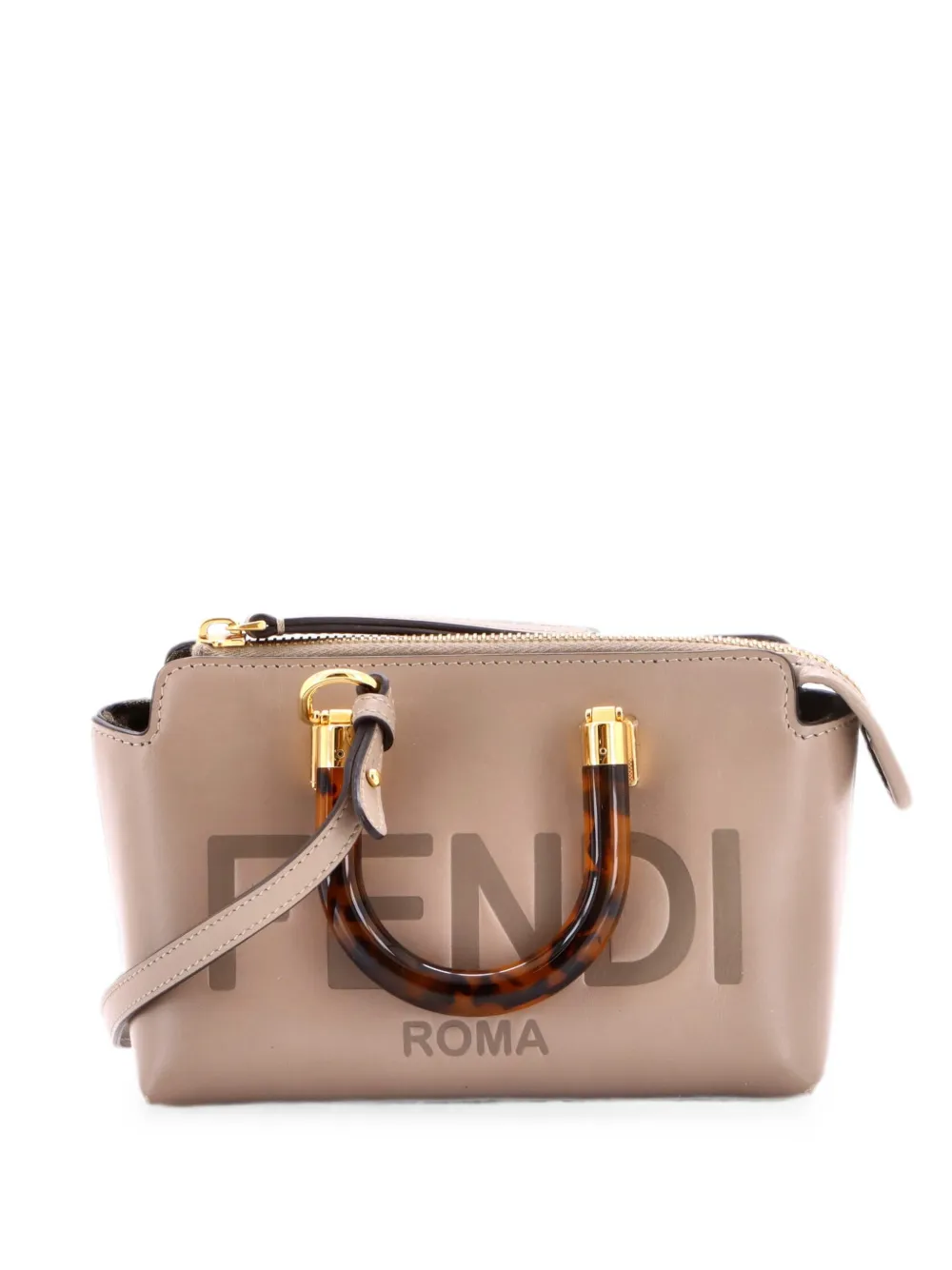 Fendi Pre-Owned Borsa a tracolla By The Way mini in pelle goffrata con logo - Grigio