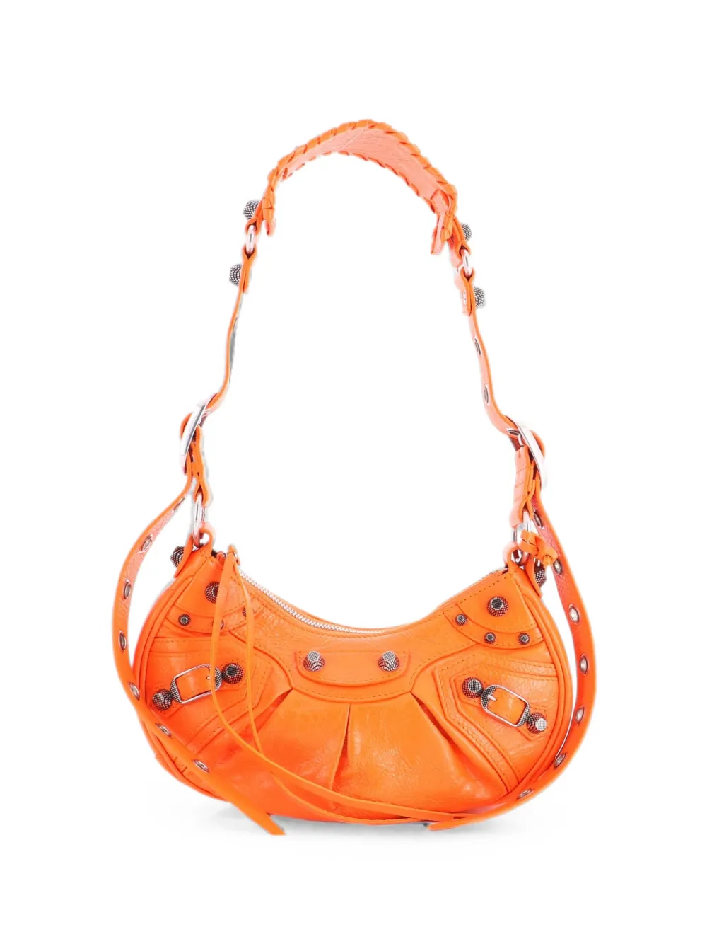 Balenciaga Pre-Owned Borsa a spalla Le Cagole XS in pelle con borchie - Arancione