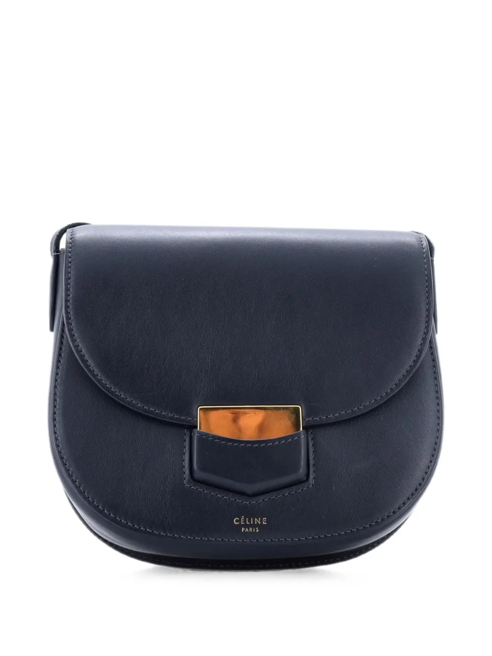 Celine Pre-Owned Borsa a tracolla Trotteur piccola in pelle martellata - Blu