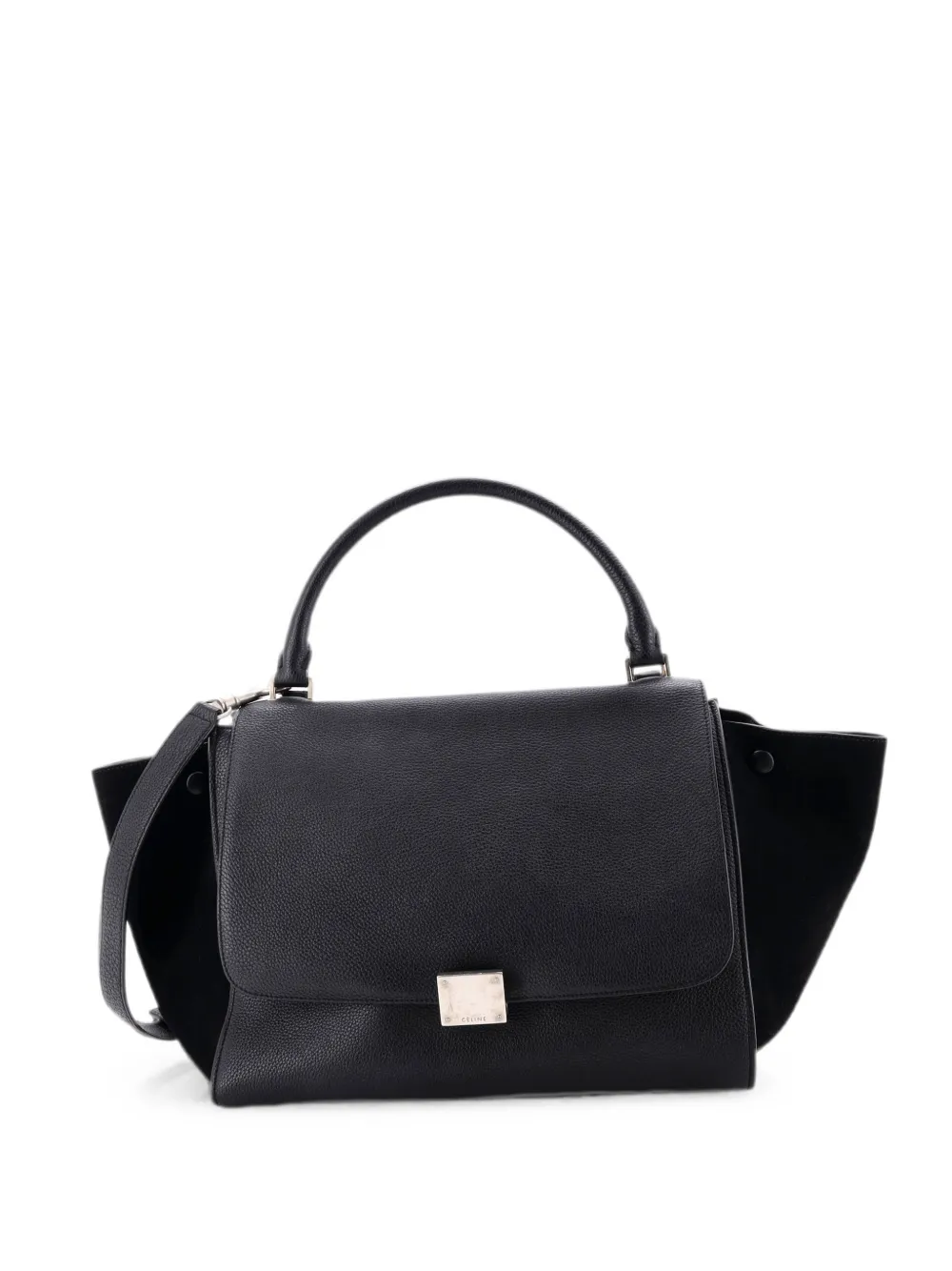 Celine Pre-Owned Borsa a tracolla Trapeze media in pelle - Nero
