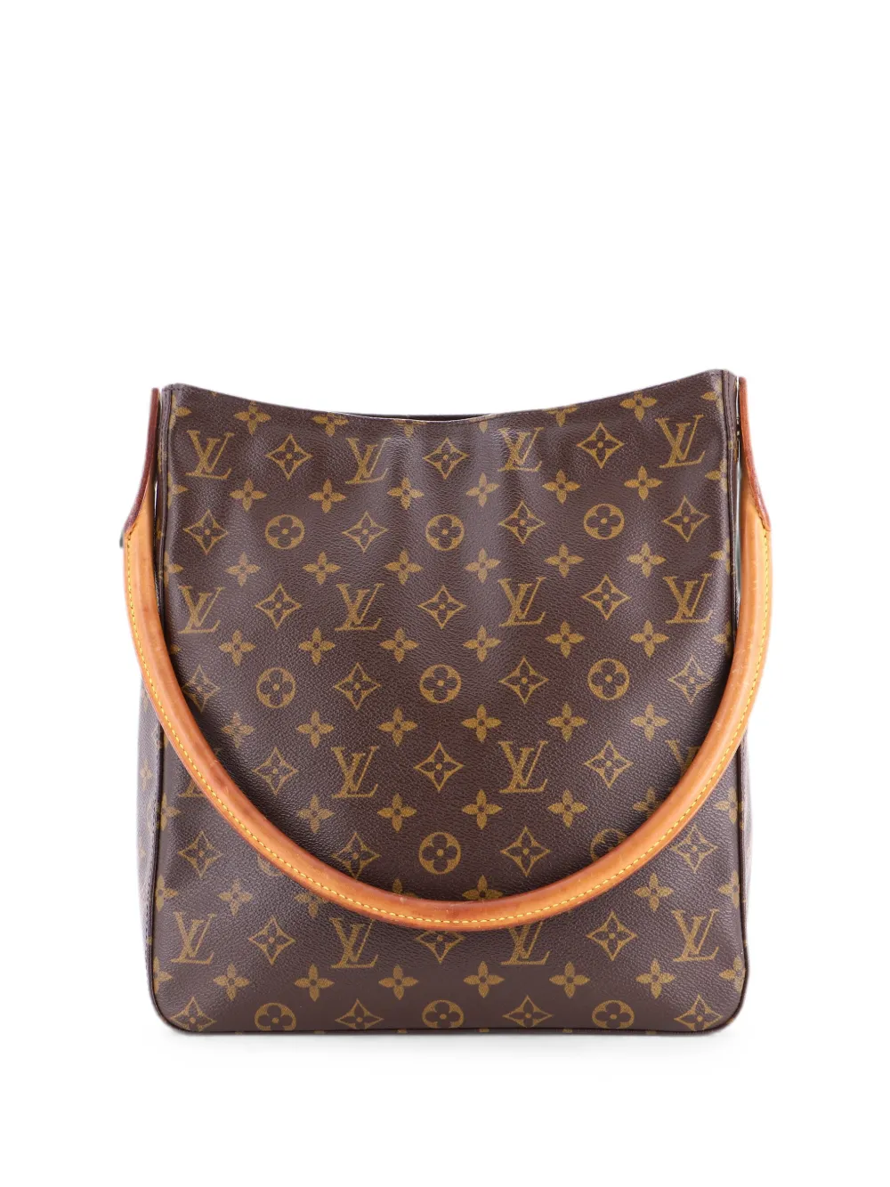 Louis Vuitton Pre-Owned Borsa a spalla Looping GM in tela con monogramma - Marrone