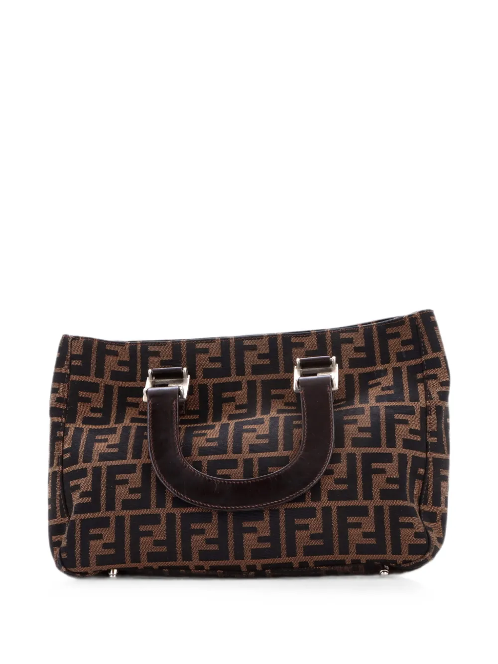 Fendi Pre-Owned Borsa tote Vintage FF piccola in tela Zucca con zip - Marrone