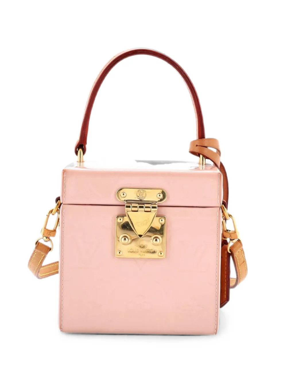 Louis Vuitton Pre-Owned Borsa a tracolla Bleecker Box NM in pelle Vernis con monogramma - Toni neutri