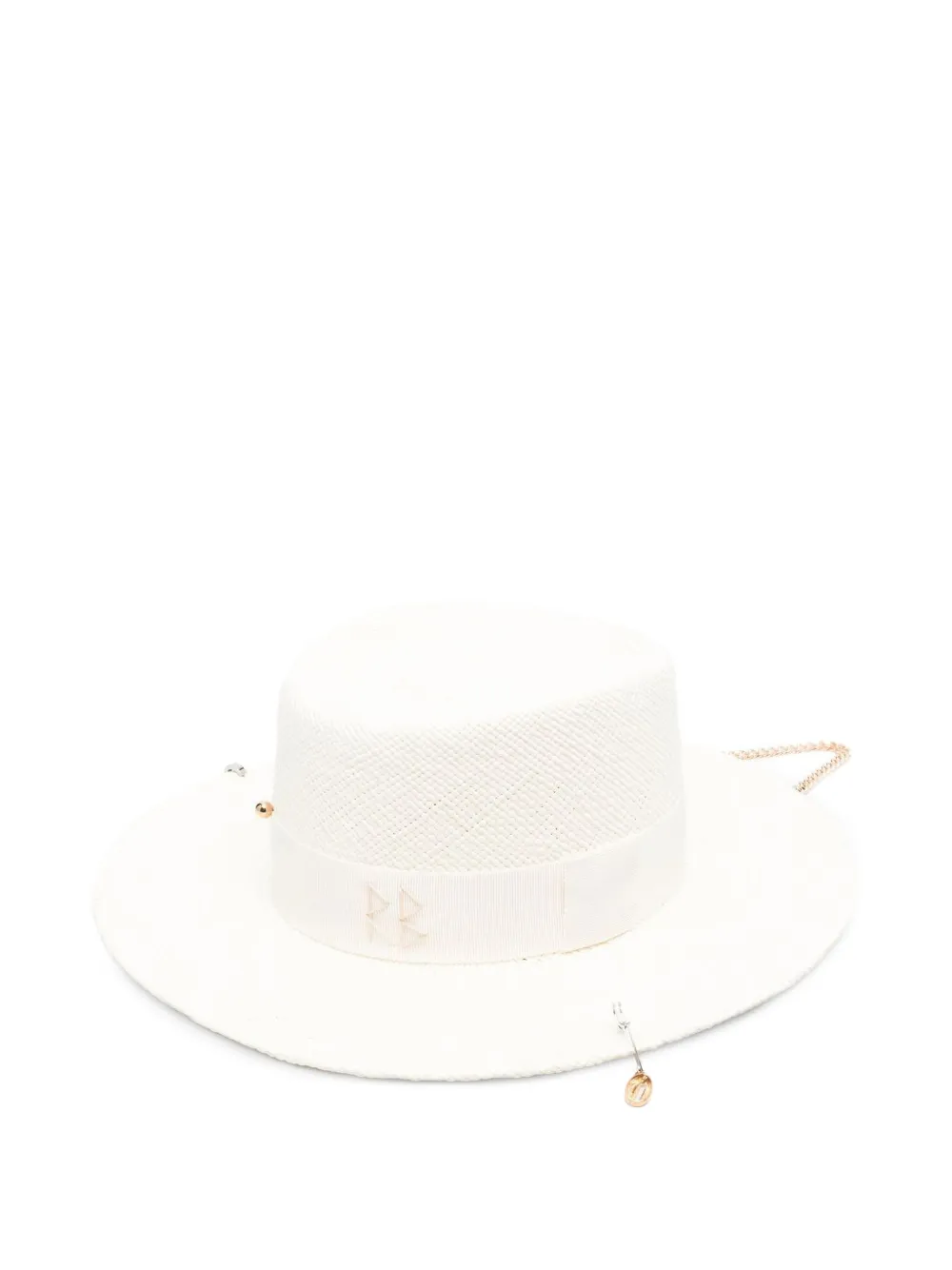 Ruslan Baginskiy Gambler pierced logo-detail hat - Bianco