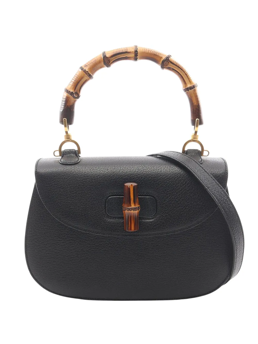 Gucci Pre-Owned Borsa a tracolla Bamboo Night in pelle di vitello 1990-2000 - Nero