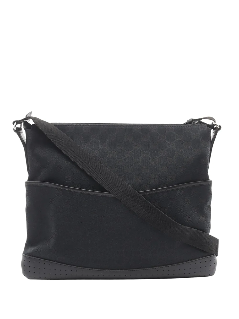 Gucci Pre-Owned Borsa a tracolla in tela GG traforata 2000-2015 - Nero