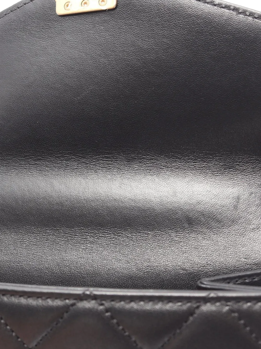  Chanel Pre-owned 2021-2026 Mini Quilted Lambskin Crystal Geometric Cc Frame Flap Crossbody Bag - Noir 