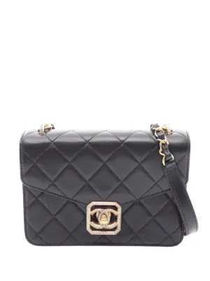 CHANEL Pre-Owned 2021 ミニ スクエア クラシック ラムスキン チャーム