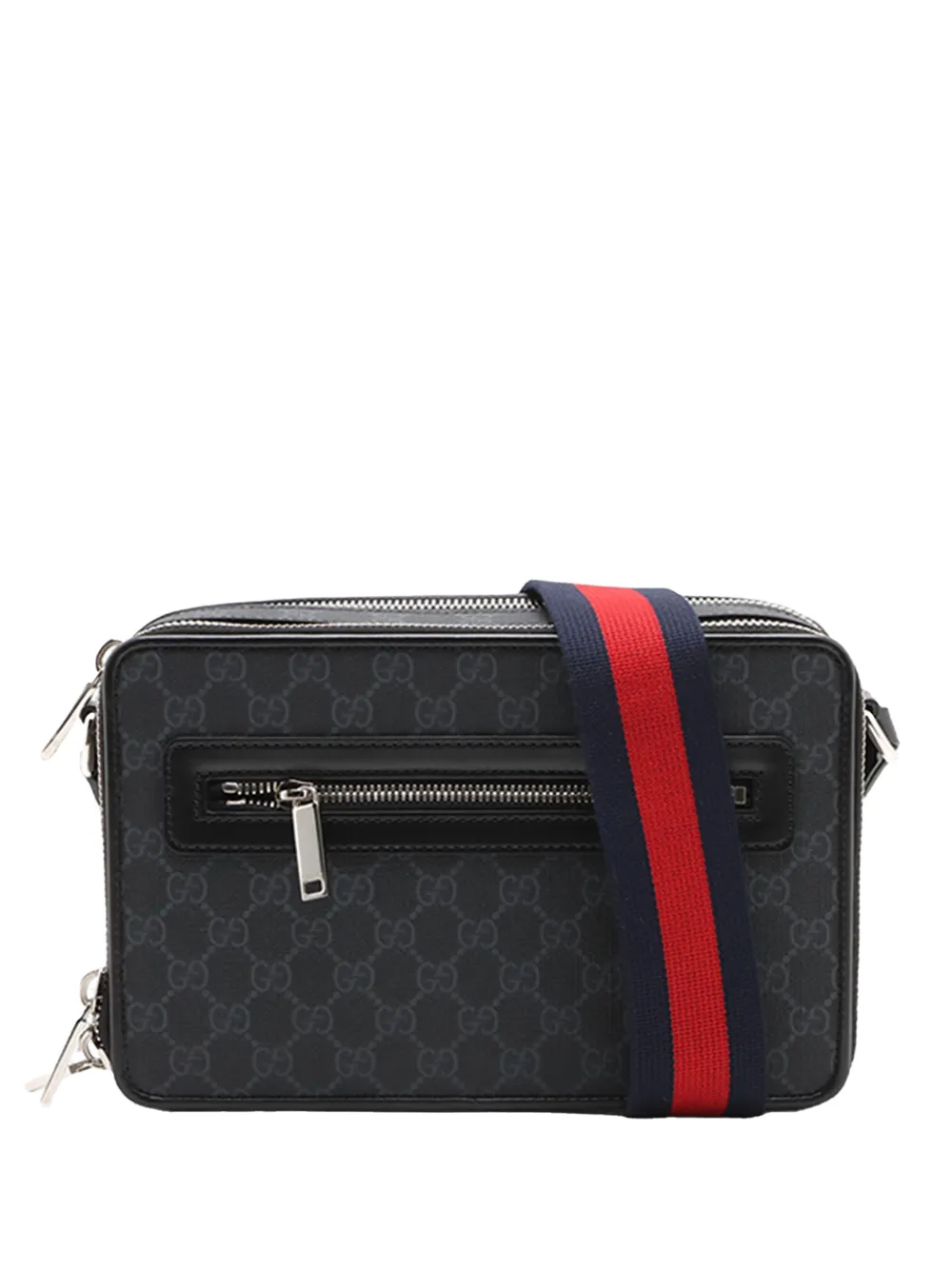 Gucci Pre-Owned Borsa a tracolla in tessuto GG Supreme con decorazione Web 2016-2026 - Nero