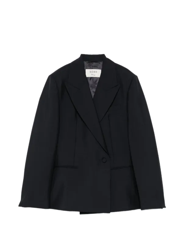 Róhe Peak-lapels Double-breasted Blazer in Black