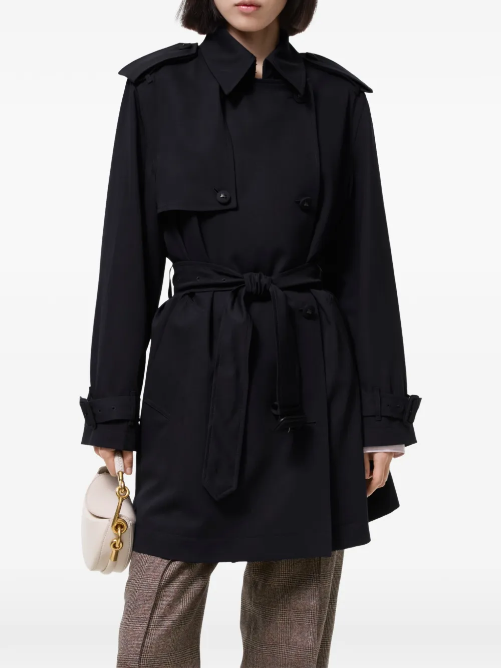 Burberry Latchmere wollen trenchcoat Blauw