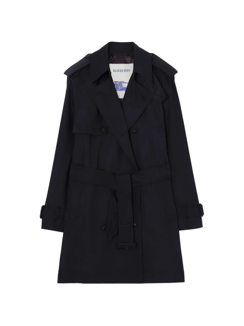 Burberry Trench corto in lana - Blu