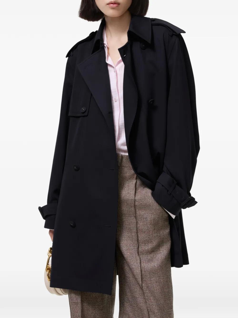 Burberry Latchmere wollen trenchcoat Blauw