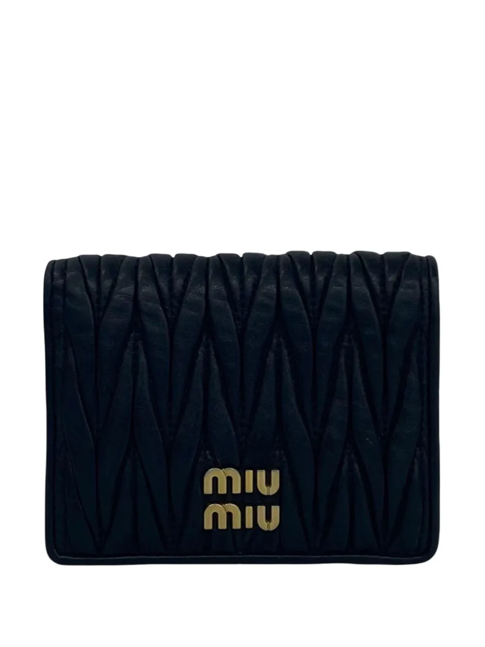 Miu Miu Pre-Owned Portafoglio bi-fold matelassé 2010-2026 - Nero