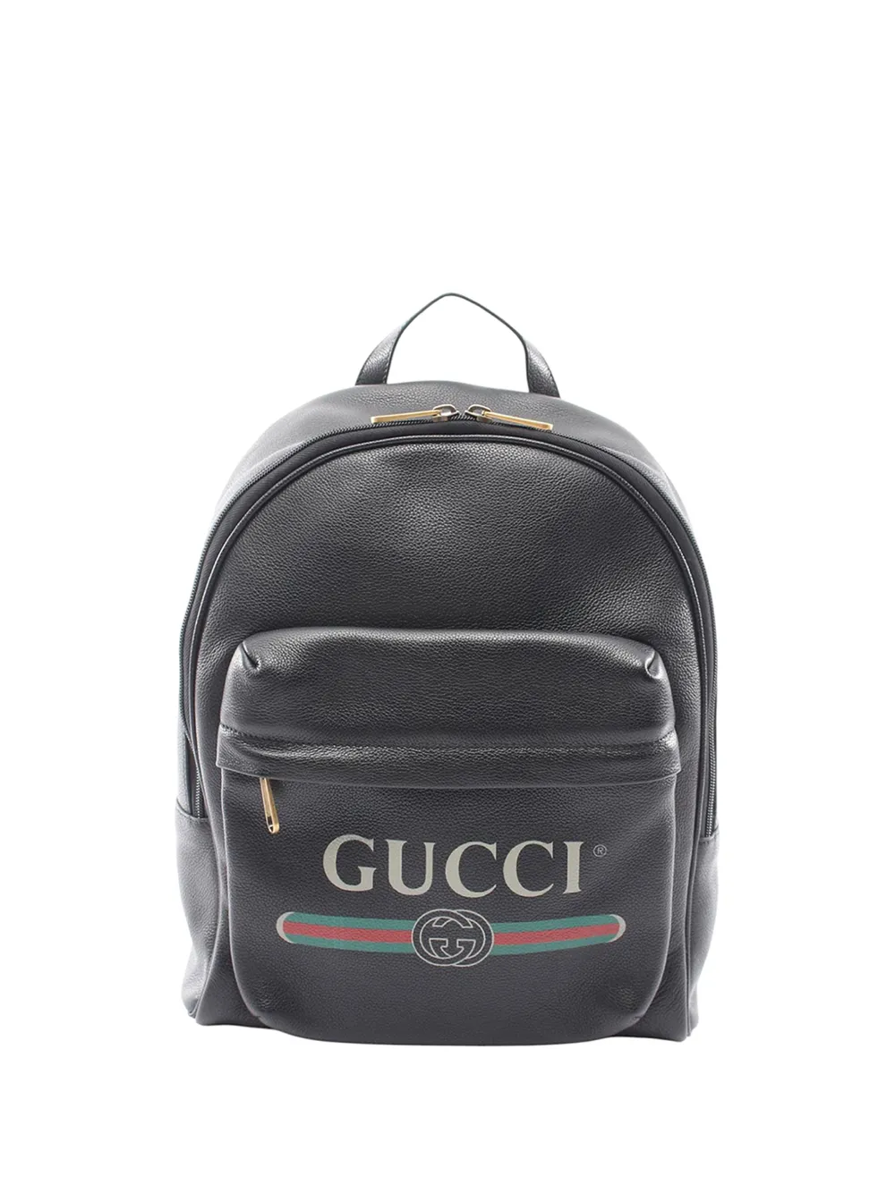 Gucci Pre-Owned Zaino in pelle con logo 2016-2025 - Nero