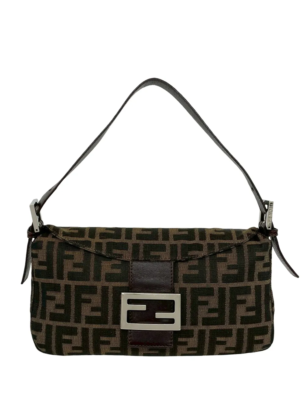 Fendi Pre-Owned Borsa a spalla Double Flap in tela con motivo Zucca 2000-2010 - Marrone