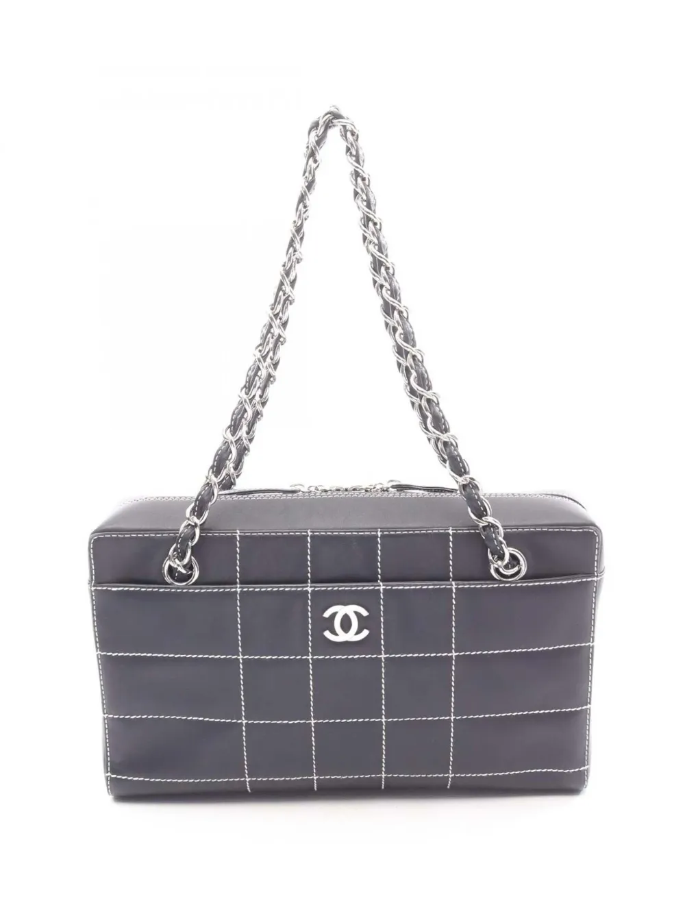 CHANEL Pre-Owned Borsa a mano Wild Stitch CC in pelle di vitello 2002-2003 - Nero