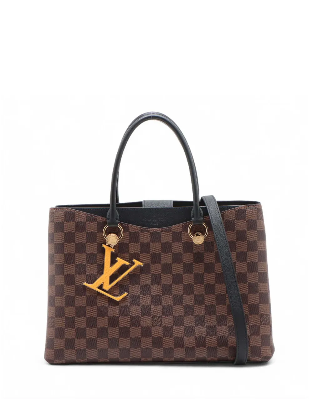 Louis Vuitton Pre-Owned Borsa a tracolla Riverside in tela Damier Ebène 2019-2020 - Marrone