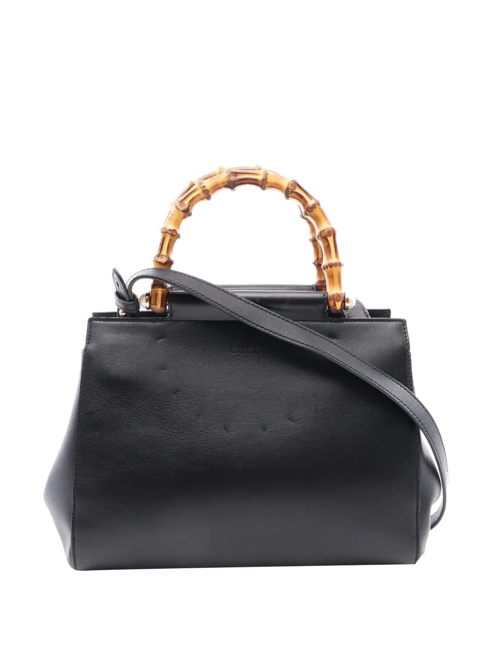 Gucci Pre-Owned Borsa a tracolla Nymphaea piccola in pelle e bambù 2000-2015 - Nero